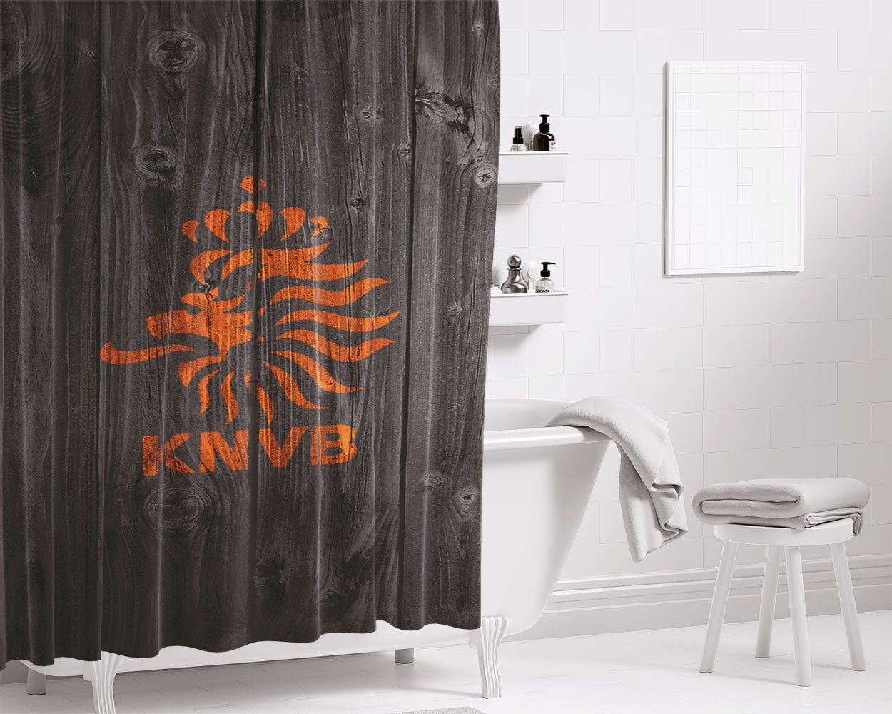 Knuckles Red S Bathroom Shower Curtain Fabric Waterproof | 66 X 72 Inch