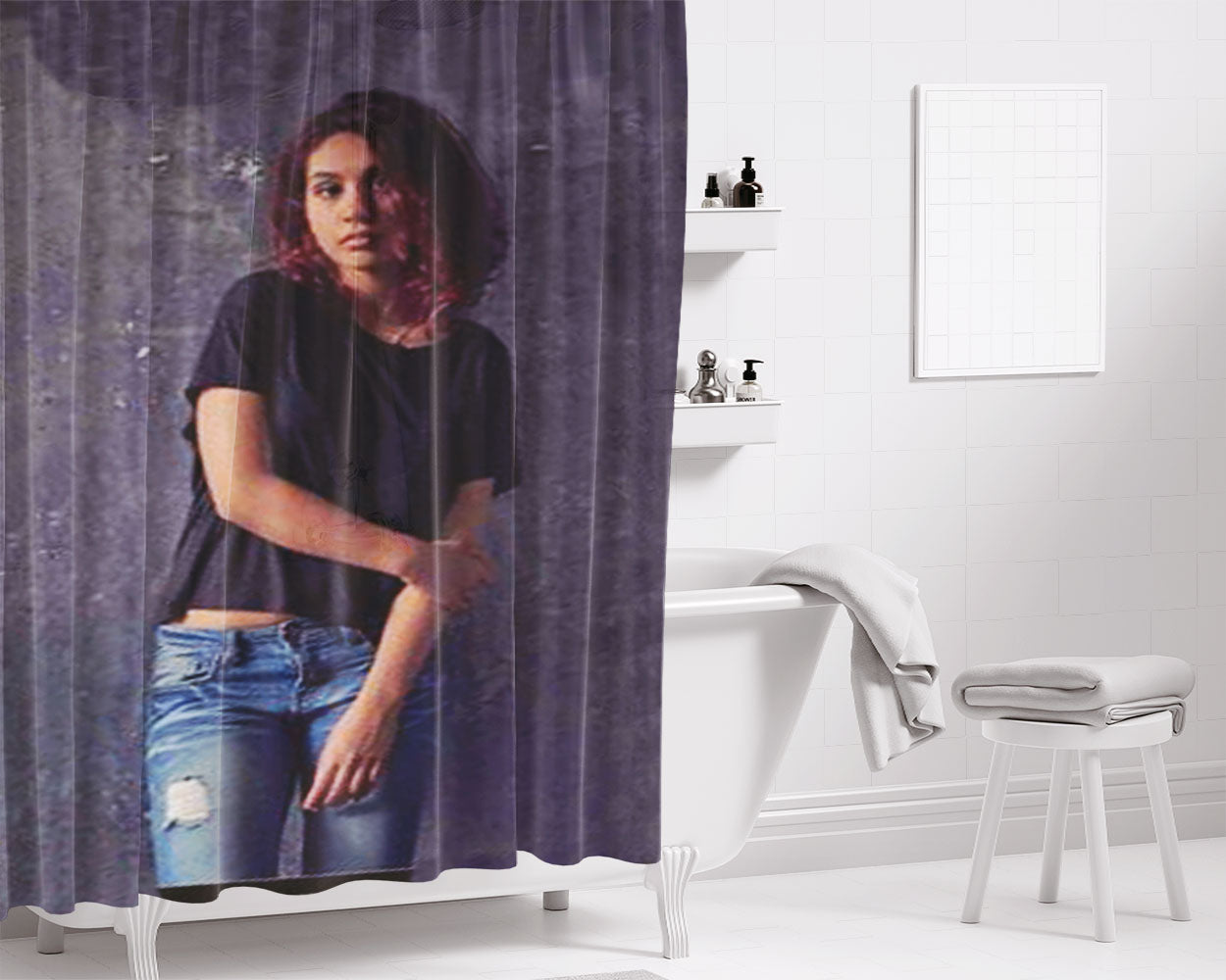 Alessia Cara Here Cover Bathroom Shower Curtain Fabric Waterproof | 66 X 72 Inch