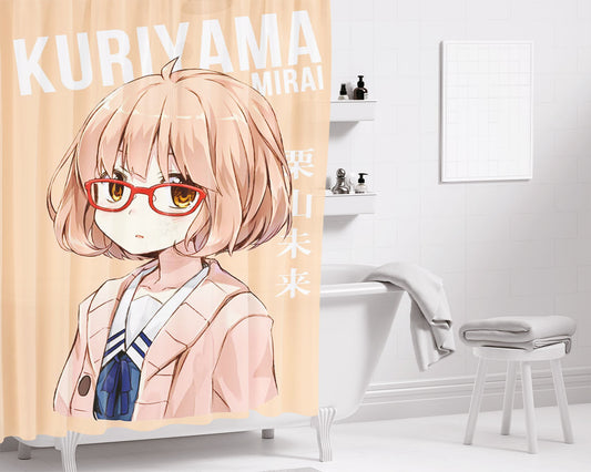 Kuriyama Mirai Kyoukai No Kanata Bathroom Shower Curtain Fabric Waterproof | 66 X 72 Inch