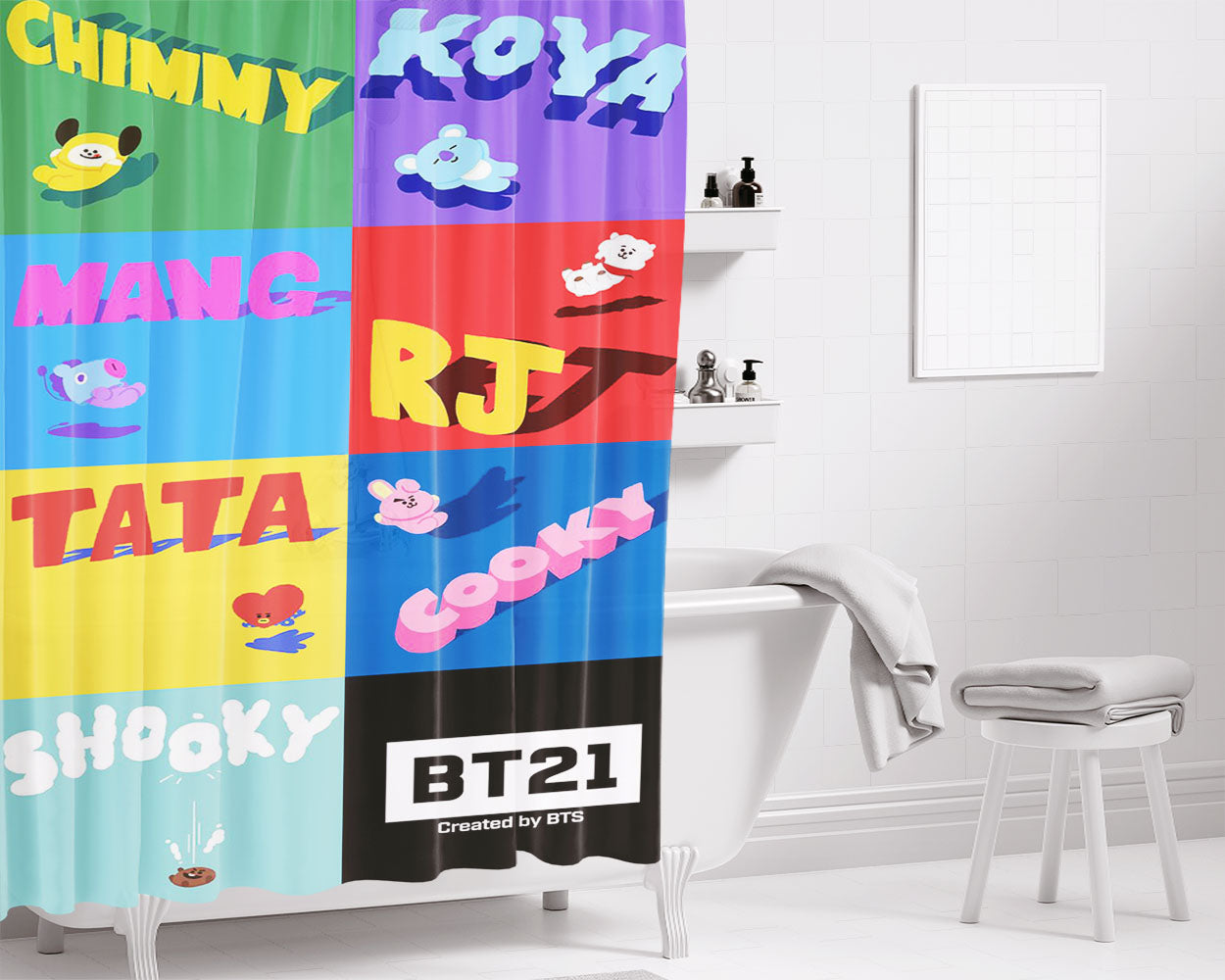 Nombres De Los Bathroom Shower Curtain Fabric Waterproof | 66 X 72 Inch