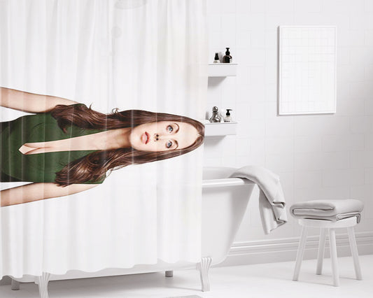 Alison Brie Back Bathroom Shower Curtain Fabric Waterproof | 66 X 72 Inch