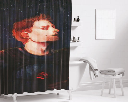 Alison Brie White Pants Bathroom Shower Curtain Fabric Waterproof | 66 X 72 Inch