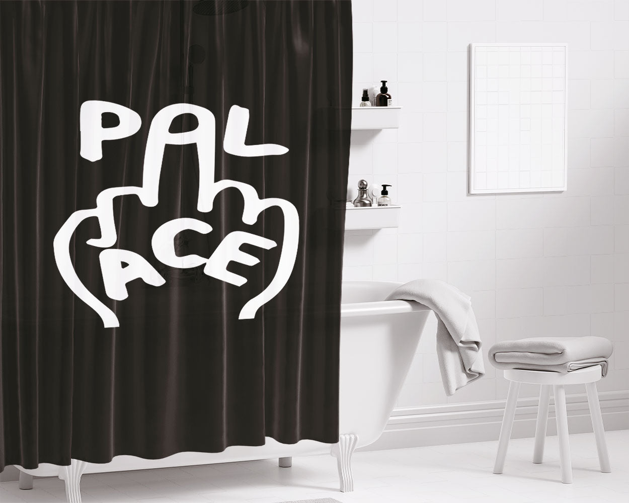 Palace Finge Bathroom Shower Curtain Fabric Waterproof | 66 X 72 Inch