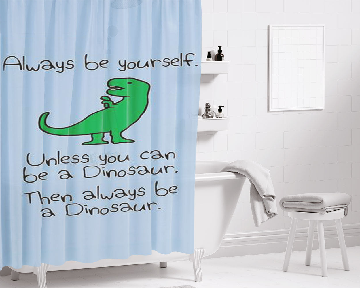 Alvin Bathroom Shower Curtain Fabric Waterproof | 66 X 72 Inch