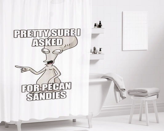 American Dad Blue Bathroom Shower Curtain Fabric Waterproof | 66 X 72 Inch