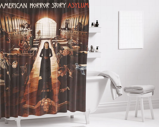 American Ho Bathroom Shower Curtain Fabric Waterproof | 66 X 72 Inch