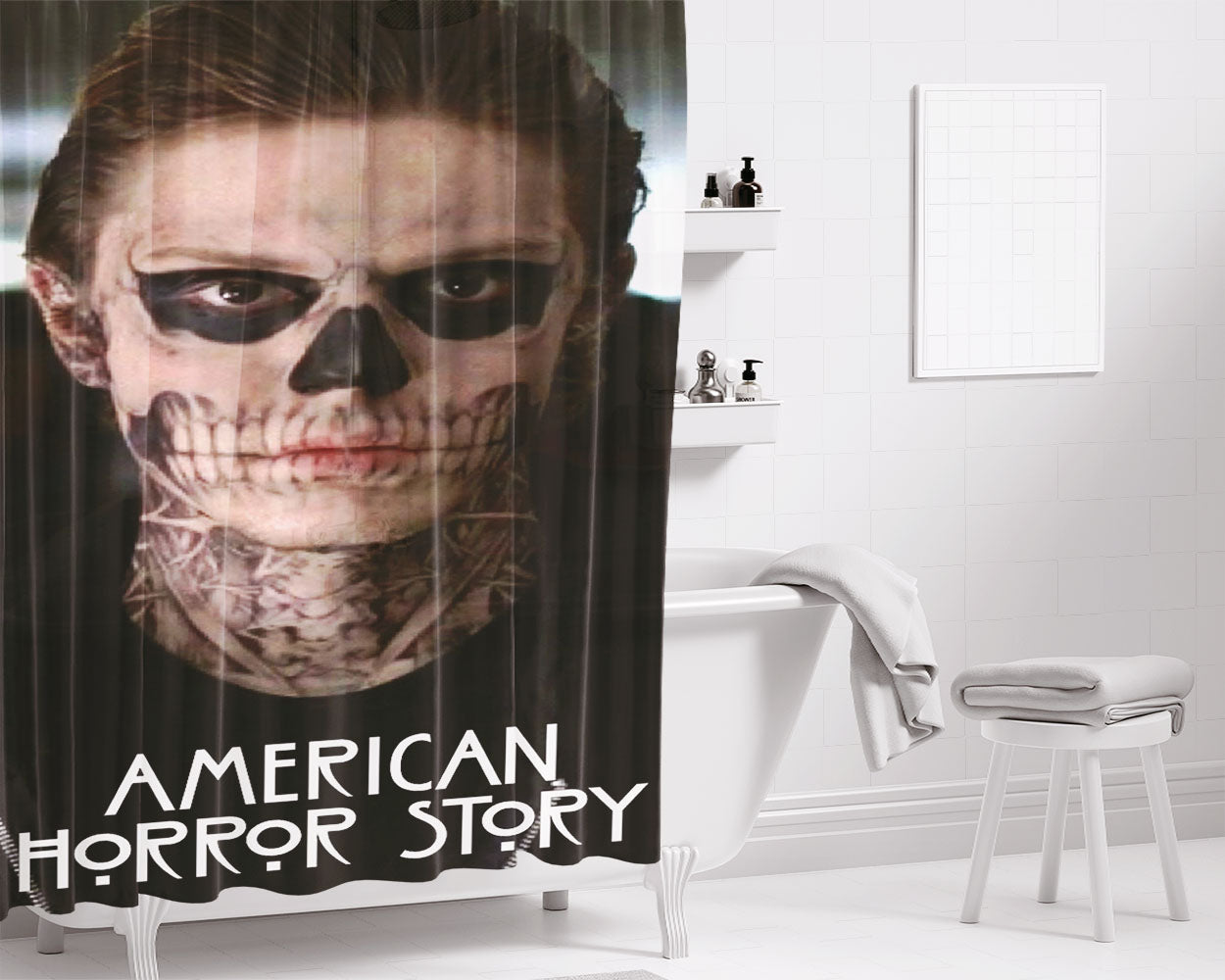 American Horor Story Asylum Bathroom Shower Curtain Fabric Waterproof | 66 X 72 Inch