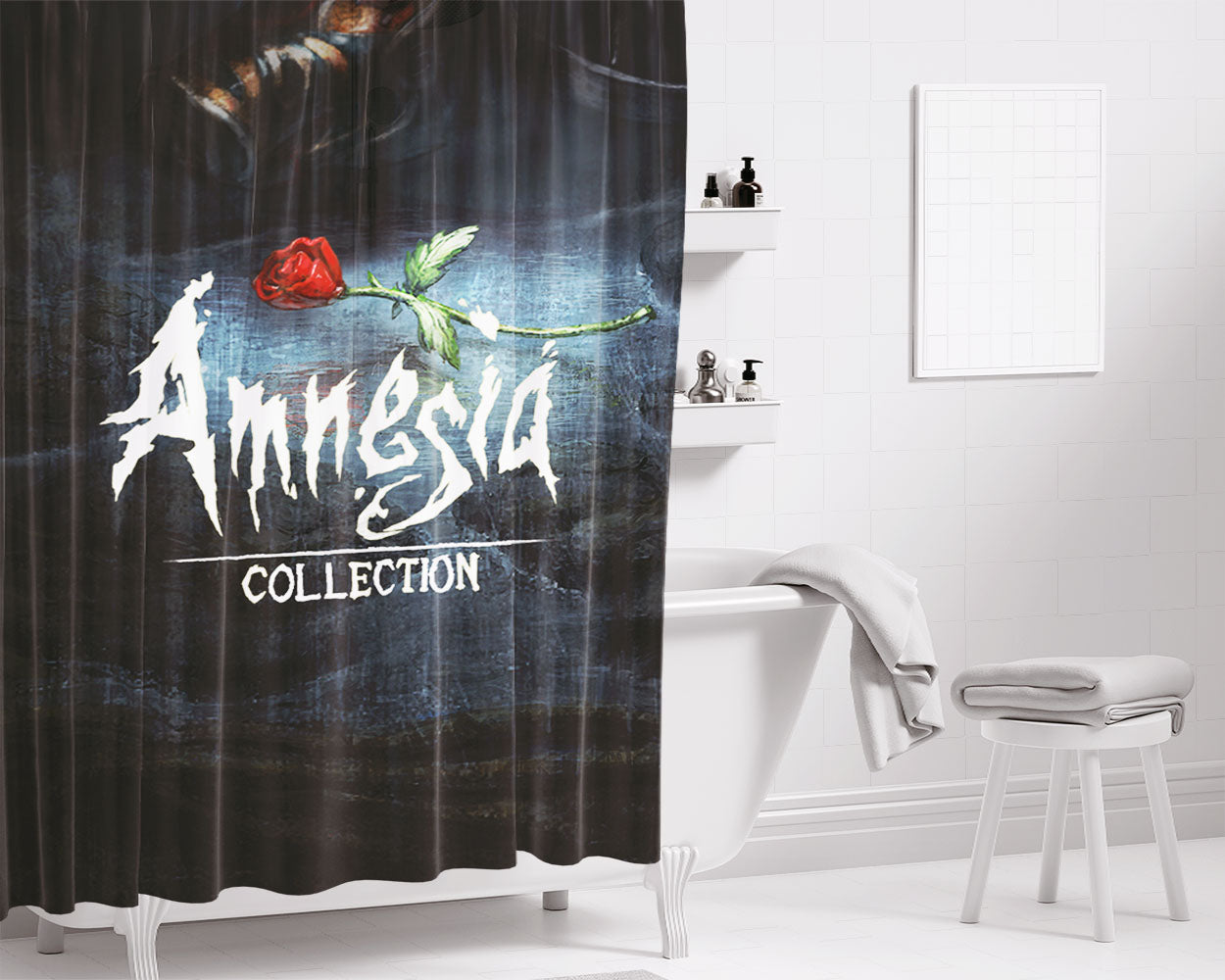 Amnesia The Dark Descent Poster Games Bathroom Shower Curtain Fabric Waterproof | 66 X 72 Inch