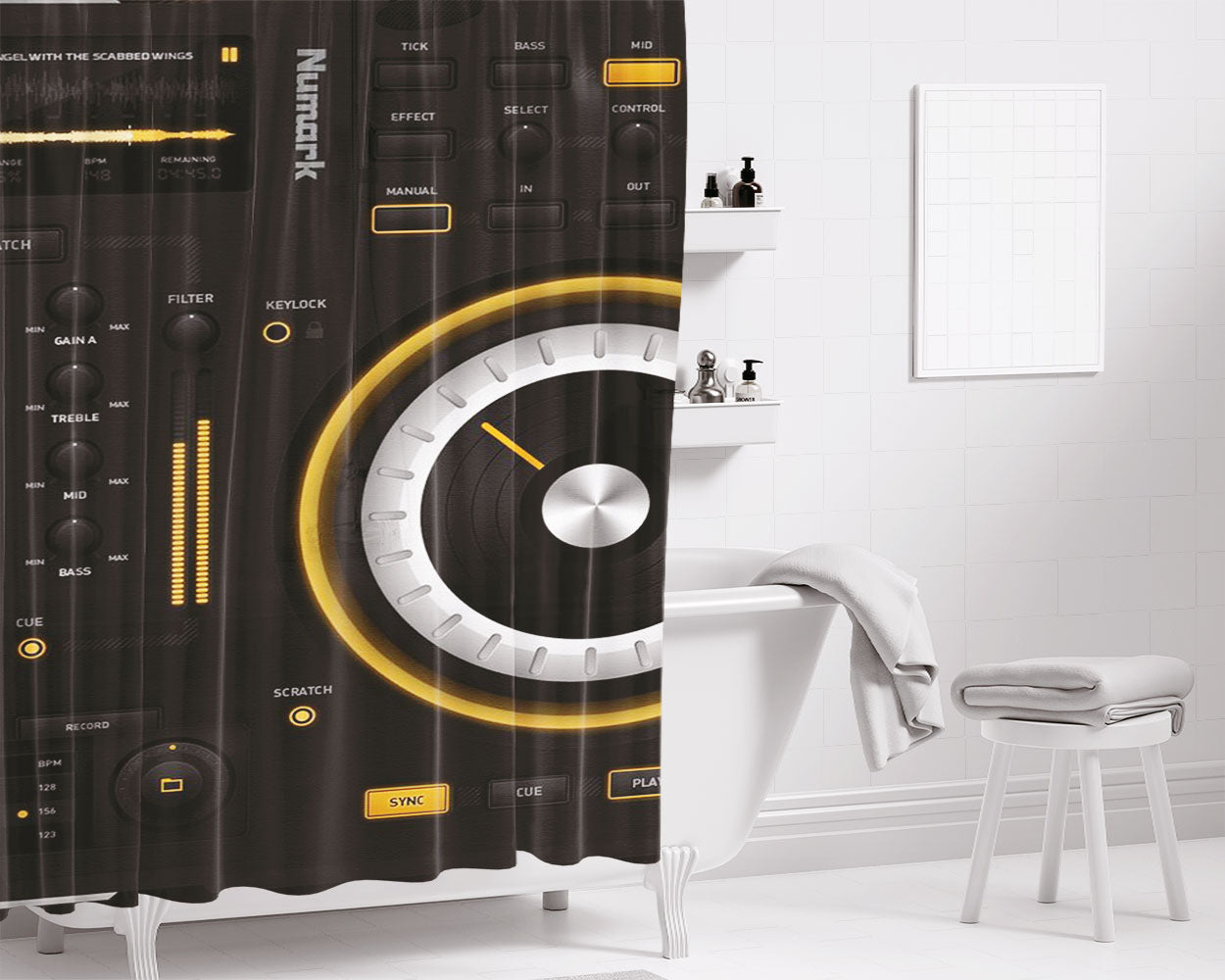 Among Us Squid Bathroom Shower Curtain Fabric Waterproof | 66 X 72 Inch