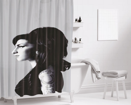 Amy Lee Evanescence Bathroom Shower Curtain Fabric Waterproof | 66 X 72 Inch