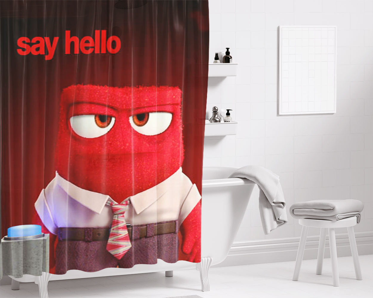 Anger Landscape Bathroom Shower Curtain Fabric Waterproof | 66 X 72 Inch