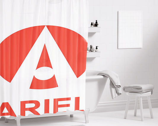 Ariel Logo Bathroom Shower Curtain Fabric Waterproof | 66 X 72 Inch