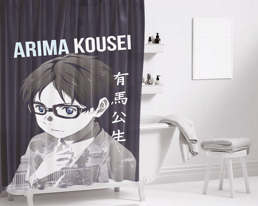 Arima Kousei V2 Bathroom Shower Curtain Fabric Waterproof | 66 X 72 Inch