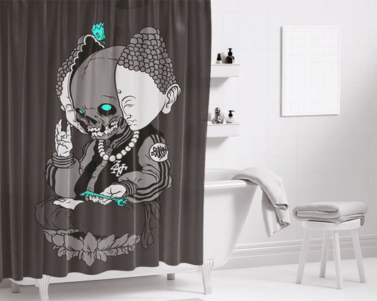 Art Biksu Peace Bathroom Shower Curtain Fabric Waterproof | 66 X 72 Inch