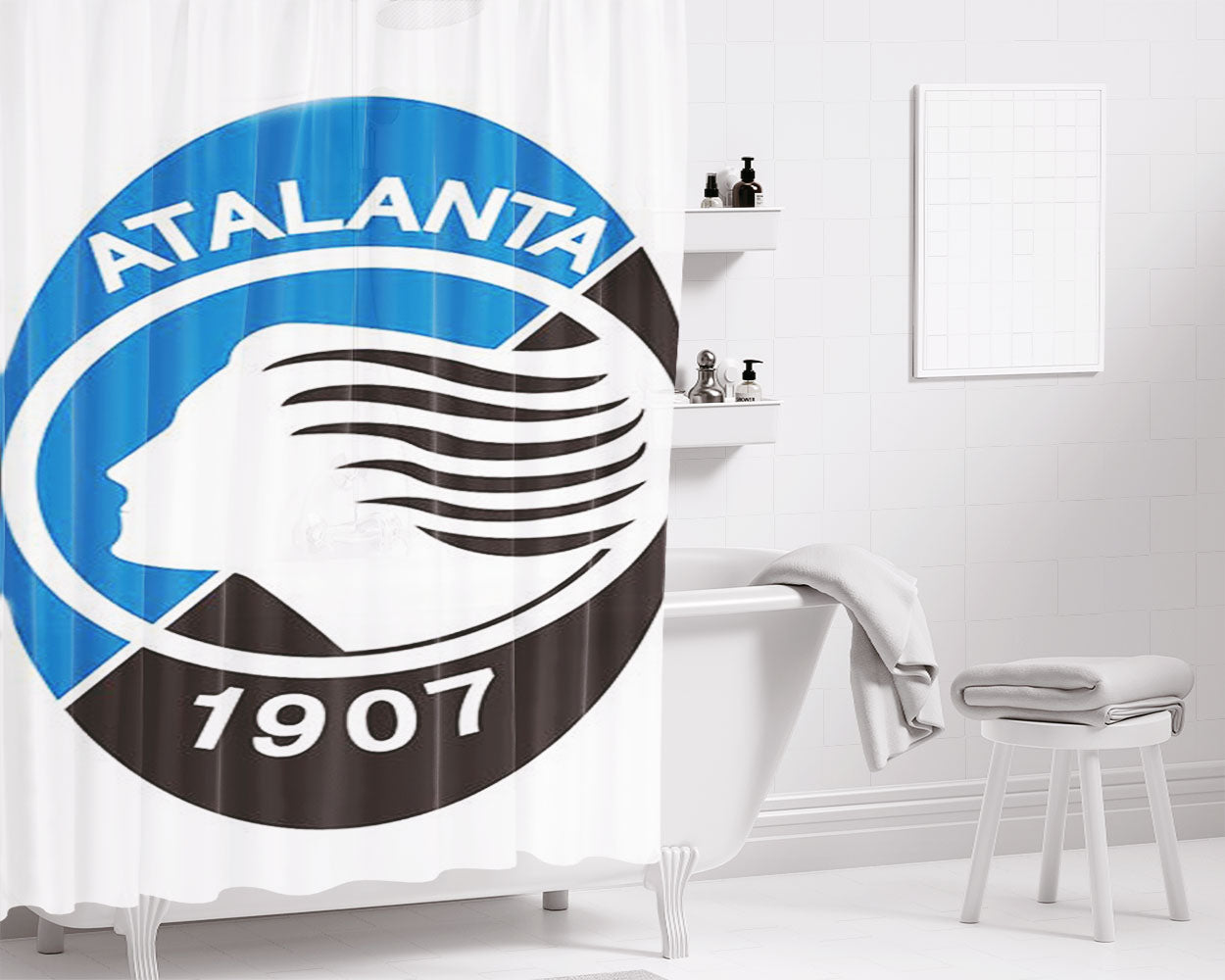 Atalanta1907 Bathroom Shower Curtain Fabric Waterproof | 66 X 72 Inch