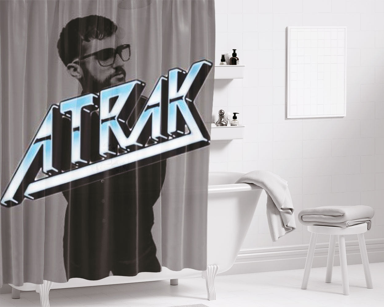 Atrak Bathroom Shower Curtain Fabric Waterproof | 66 X 72 Inch