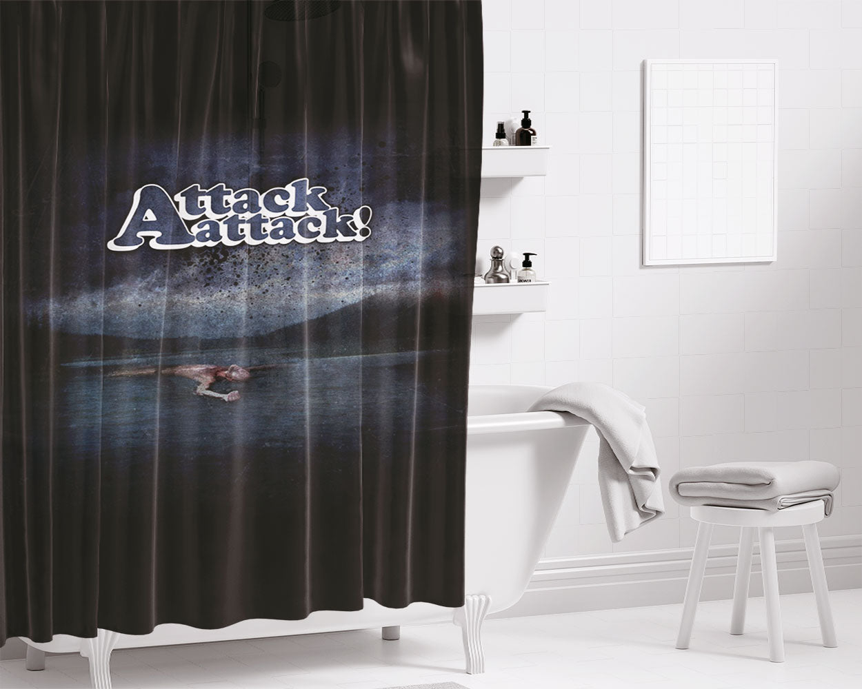 Attack Attack Bathroom Shower Curtain Fabric Waterproof | 66 X 72 Inch