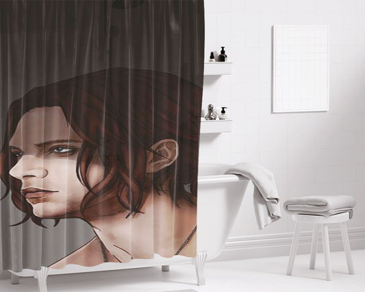 Bucky Barnes Art Civil War Bathroom Shower Curtain Fabric Waterproof | 66 X 72 Inch