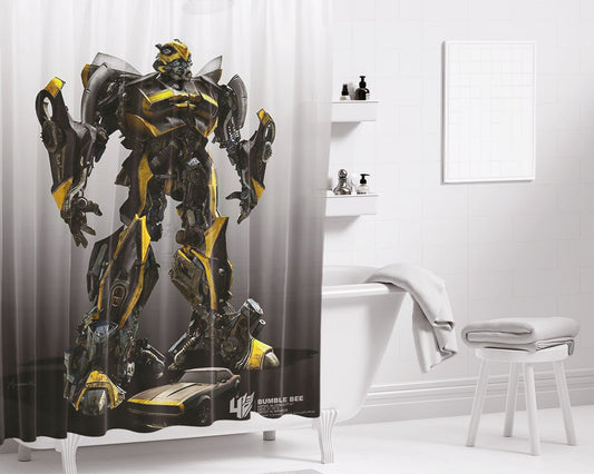 Bumble Bee Bathroom Shower Curtain Fabric Waterproof | 66 X 72 Inch