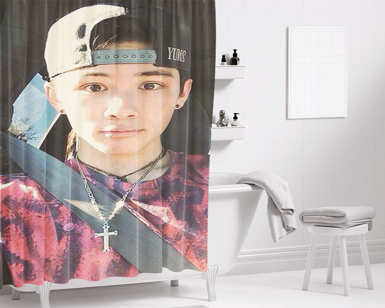 Carter Reynolds Bathroom Shower Curtain Fabric Waterproof | 66 X 72 Inch