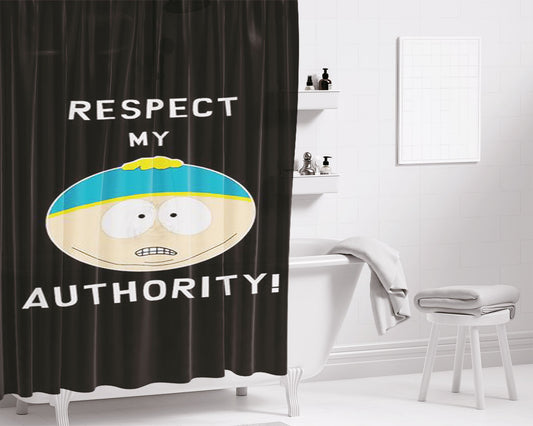 Cartman Respect My Authority Bathroom Shower Curtain Fabric Waterproof | 66 X 72 Inch
