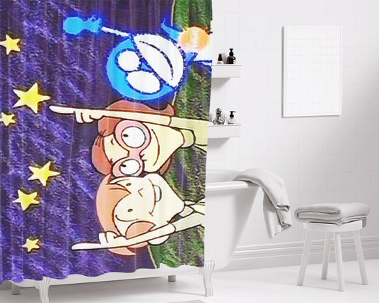 Chalk Zone Stars Chalkzone Rudy Penny Snap Bathroom Shower Curtain Fabric Waterproof | 66 X 72 Inch