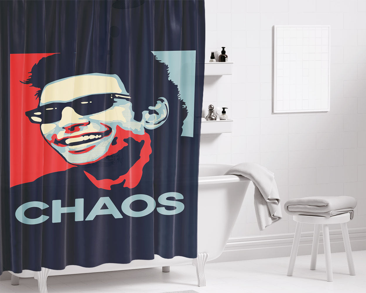Chaos Ian Malcolm Bathroom Shower Curtain Fabric Waterproof | 66 X 72 Inch