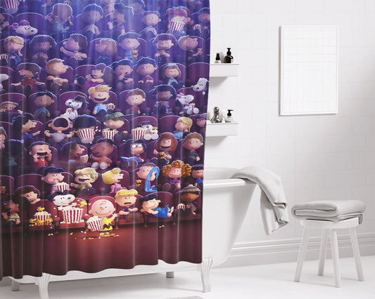 Charlie Brown Snoopy Isto E Toquio Bathroom Shower Curtain Fabric Waterproof | 66 X 72 Inch