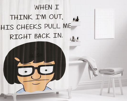 Cheeks Bathroom Shower Curtain Fabric Waterproof | 66 X 72 Inch