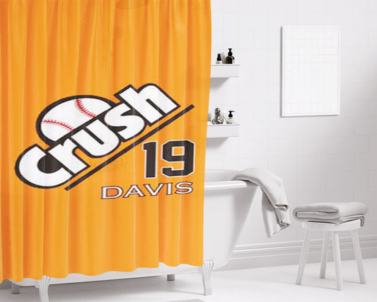 Chris Davis Crush Bathroom Shower Curtain Fabric Waterproof | 66 X 72 Inch