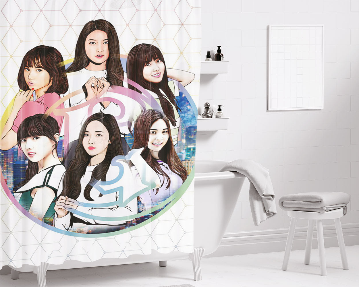Gfriend Wallpaper Art Bathroom Shower Curtain Fabric Waterproof | 66 X 72 Inch