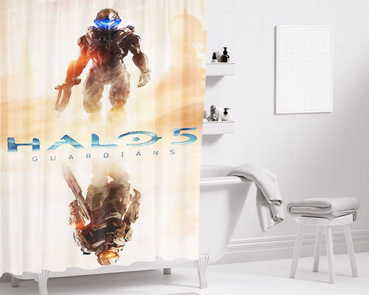 Halo 5 Guardian Poster Bathroom Shower Curtain Fabric Waterproof | 66 X 72 Inch