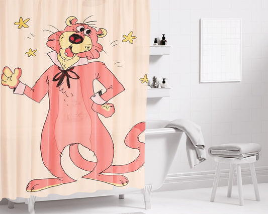 Hanna Barbera Snagglepuss Bathroom Shower Curtain Fabric Waterproof | 66 X 72 Inch