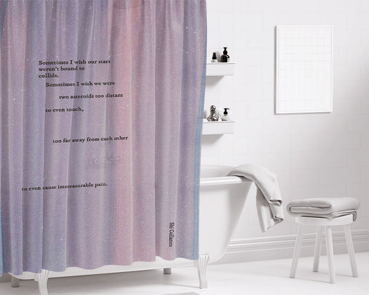 Heart Quotes August Bathroom Shower Curtain Fabric Waterproof | 66 X 72 Inch