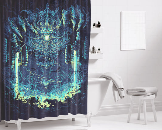 Hearthstone Dan Mum Bathroom Shower Curtain Fabric Waterproof | 66 X 72 Inch