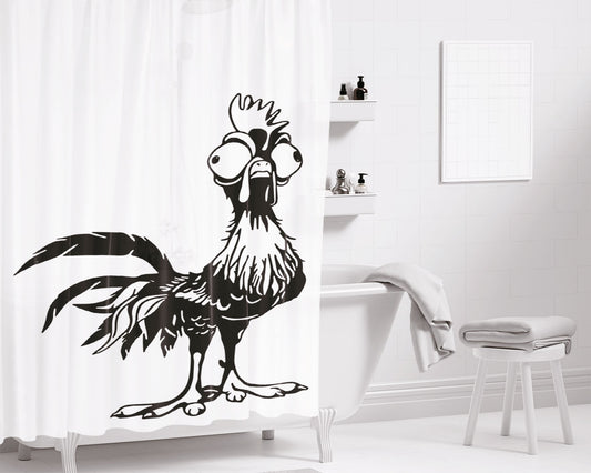Heihei Silhouette Bathroom Shower Curtain Fabric Waterproof | 66 X 72 Inch