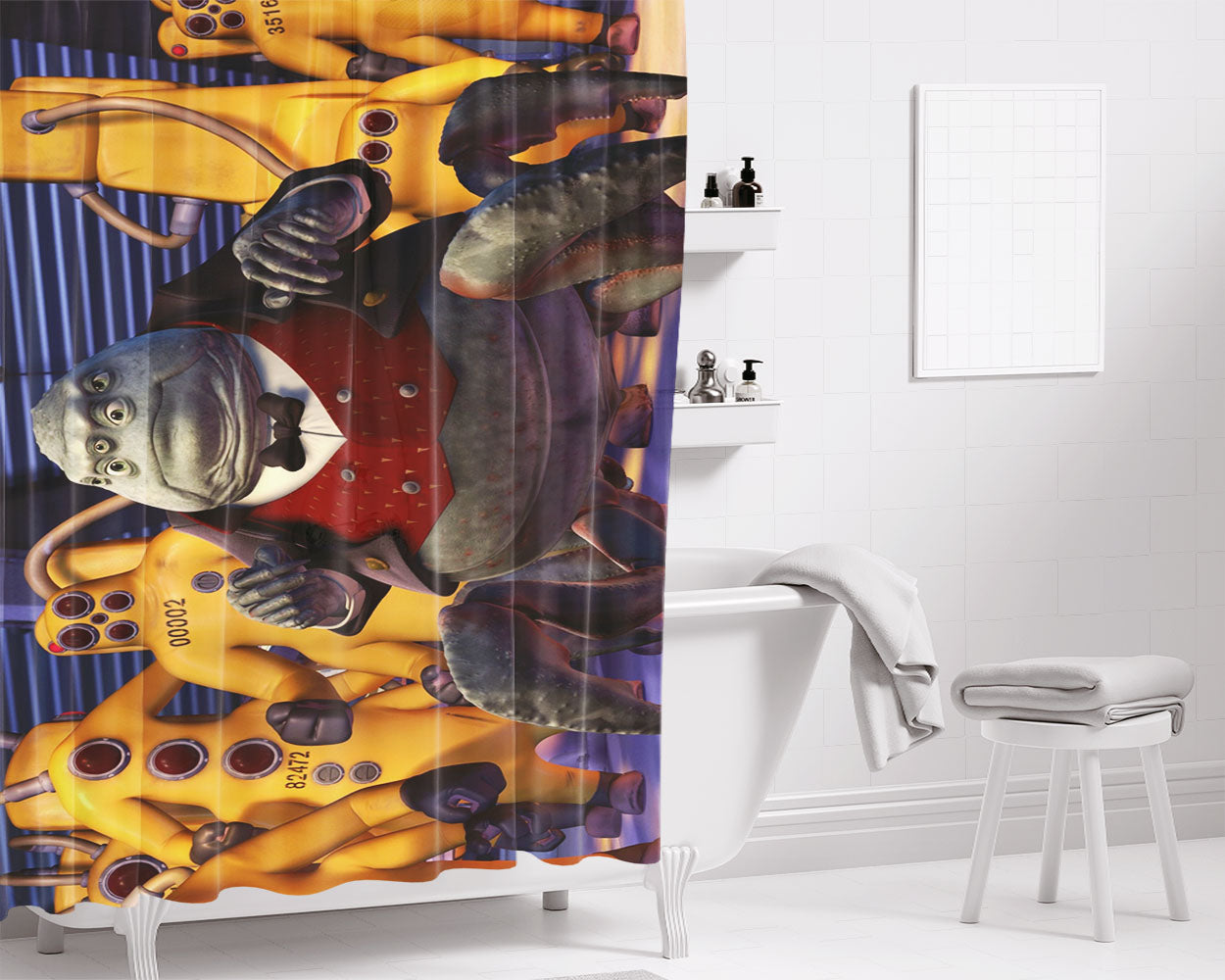 Henry J Waternoose Bathroom Shower Curtain Fabric Waterproof | 66 X 72 Inch