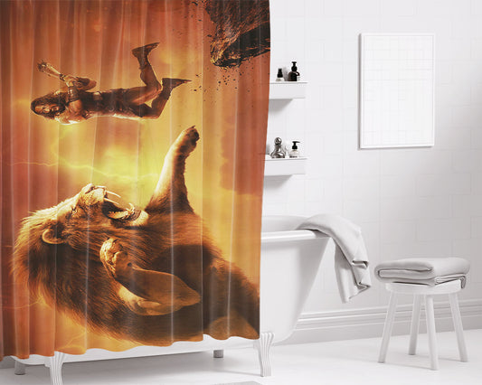 Hercules Bathroom Shower Curtain Fabric Waterproof | 66 X 72 Inch
