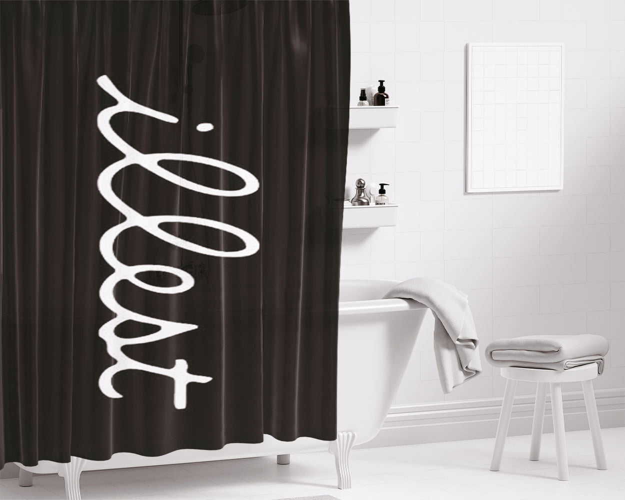 Ikon Bobby Bunny August Bathroom Shower Curtain Fabric Waterproof | 66 X 72 Inch