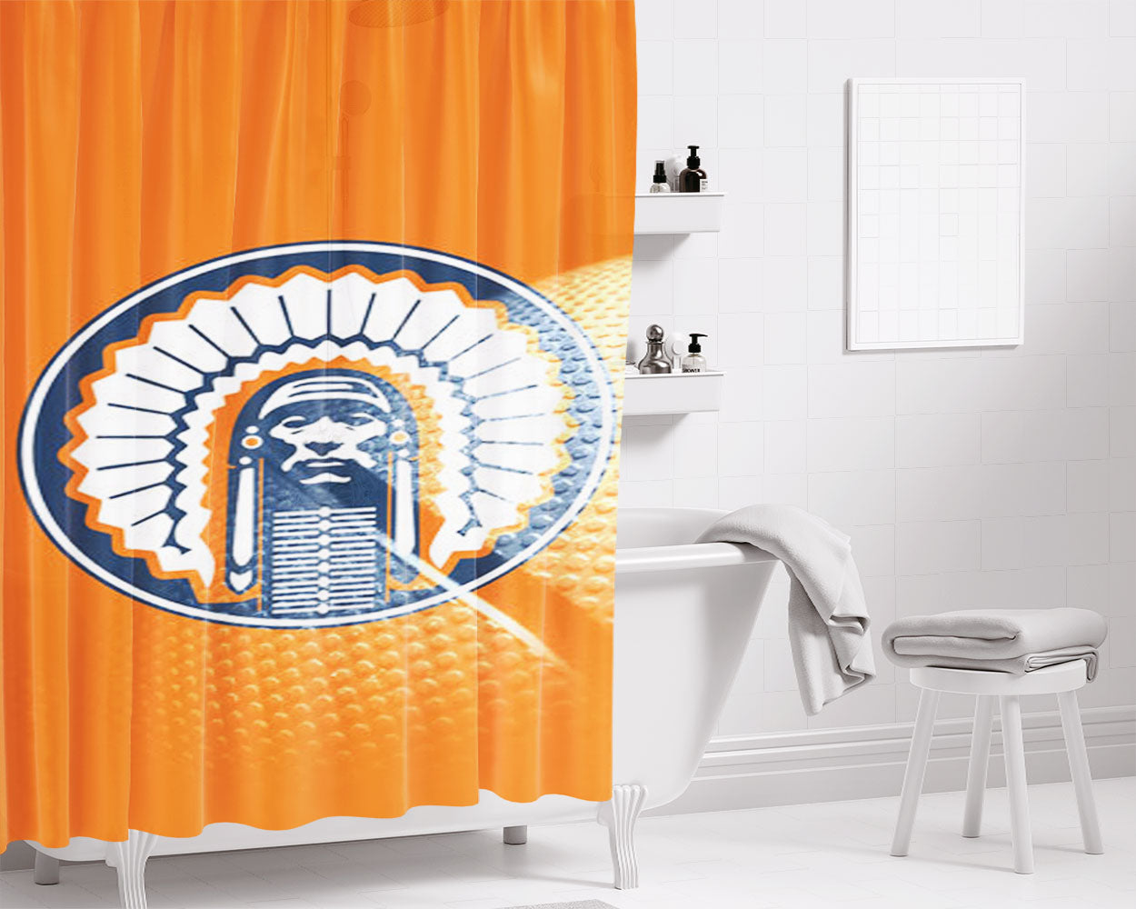 Ikon Continue Poster Bathroom Shower Curtain Fabric Waterproof | 66 X 72 Inch