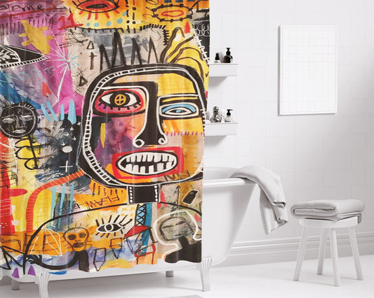 Jcb X Catterpillar Cat Bathroom Shower Curtain Fabric Waterproof | 66 X 72 Inch