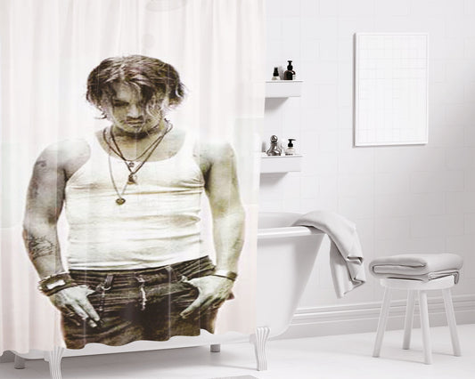 Johnny Depp Bathroom Shower Curtain Fabric Waterproof | 66 X 72 Inch