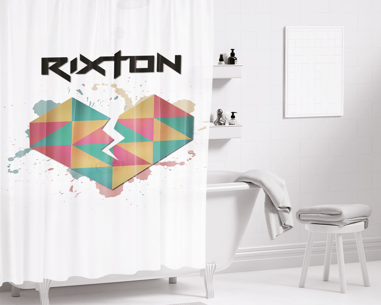 Cover Rixton Bathroom Shower Curtain Fabric Waterproof | 66 X 72 Inch