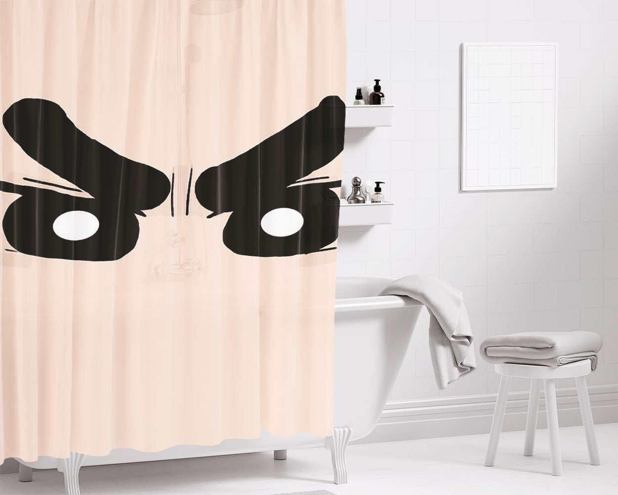 Crayon Shin Bathroom Shower Curtain Fabric Waterproof | 66 X 72 Inch