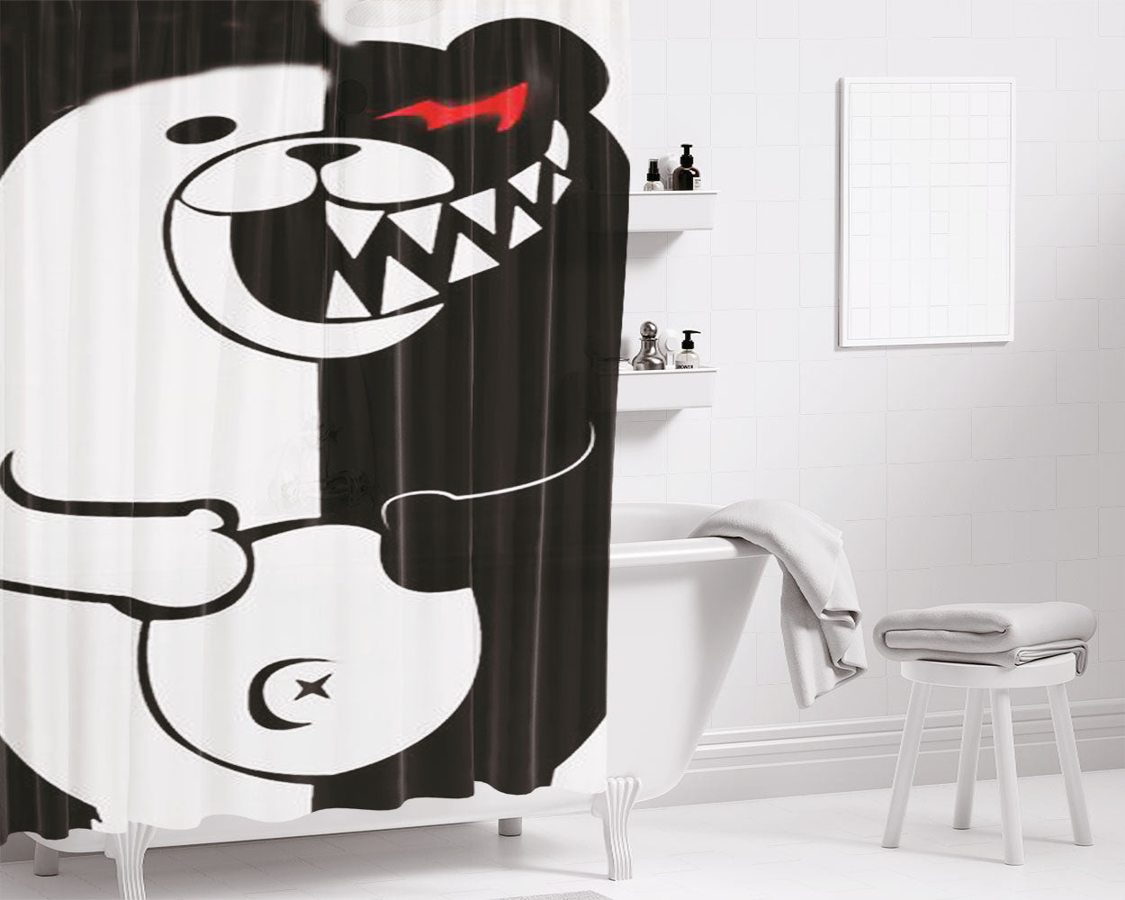Danganronpa Hopes Peak Academy Bathroom Shower Curtain Fabric Waterproof | 66 X 72 Inch