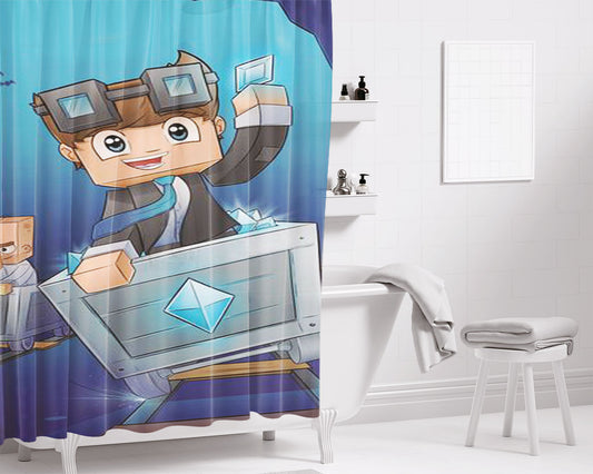 Danny Phantom Wallpaper Bathroom Shower Curtain Fabric Waterproof | 66 X 72 Inch