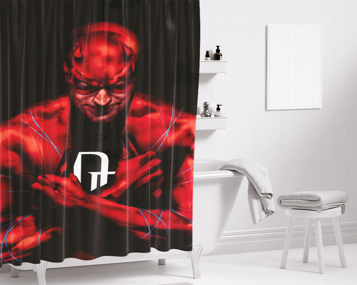 Dapper Lizard Bathroom Shower Curtain Fabric Waterproof | 66 X 72 Inch