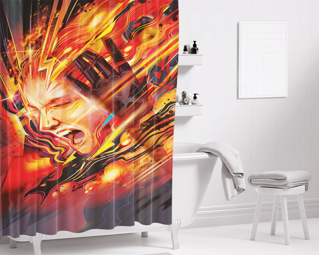 Dark Pho Bathroom Shower Curtain Fabric Waterproof | 66 X 72 Inch