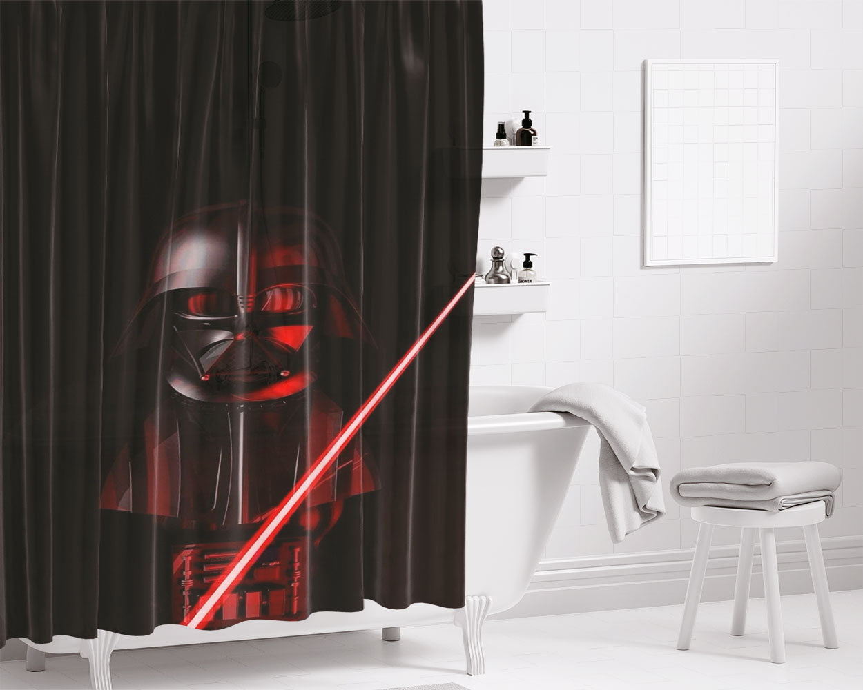Dark S Bathroom Shower Curtain Fabric Waterproof | 66 X 72 Inch