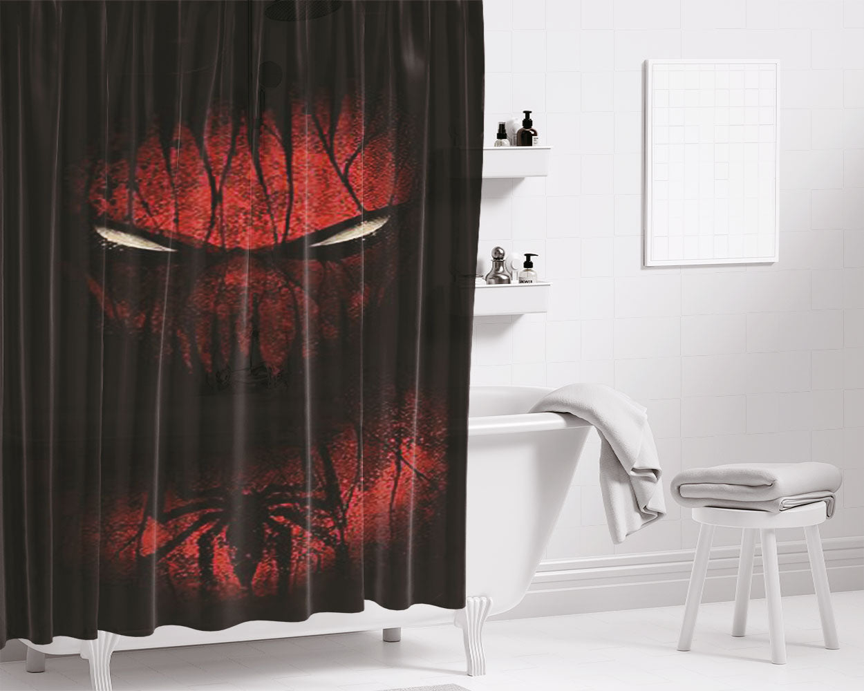 Dark Soulwolf Liquid Texture Style Bathroom Shower Curtain Fabric Waterproof | 66 X 72 Inch